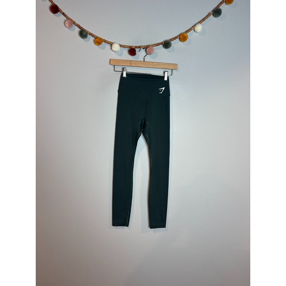 Gymshark dark green logo leggings